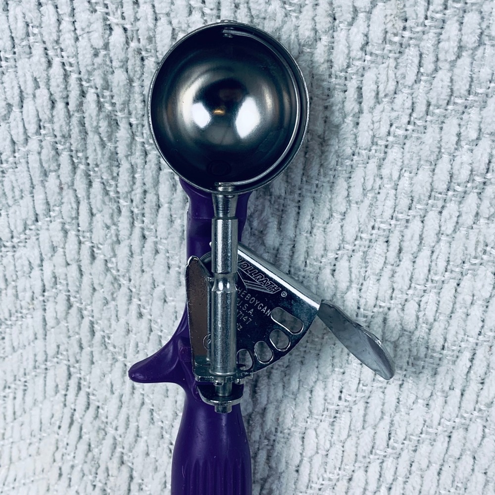 Vollrath Ice Cream Disher Purple 47147 Stainless Steel‎ Thumb Action Scoop USA - Picture 2 of 7